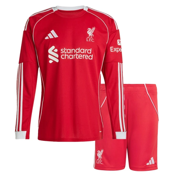 Liverpool Thuistenue Kinderen 25/26 Lange Mouwen Liverpool Thuistenue Kinderen 25/26 Lange Mouwen