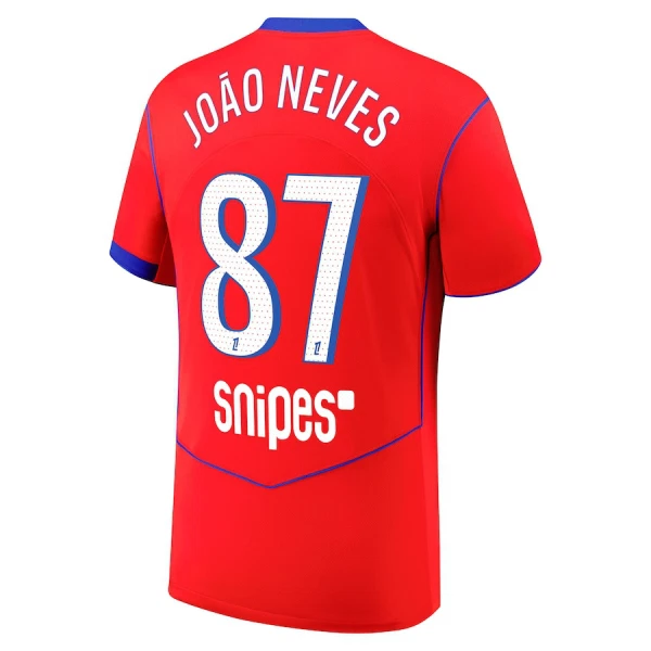 Paris Saint-Germain Joao Neves 87 Derde Shirt 25/26 Paris Saint-Germain Joao Neves 87 Derde Shirt 25/26