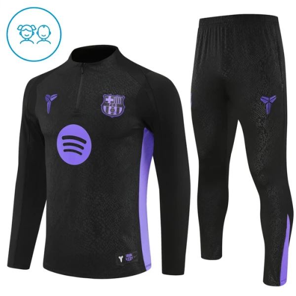 FC Barcelona Trainingssweaterset Kinderen 25/26 Zwart