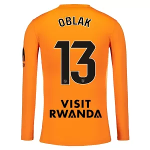 Atlético Madrid Jan Oblak 13 Doelman Shirt 25/26 Lange Mouwen Oranje
