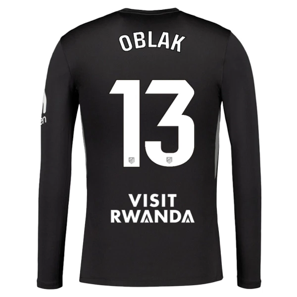 Atlético Madrid Jan Oblak 13 Doelman Shirt 25/26 Lange Mouwen Zwart Atlético Madrid Jan Oblak 13 Doelman Shirt 25/26 Lange Mouwen Zwart