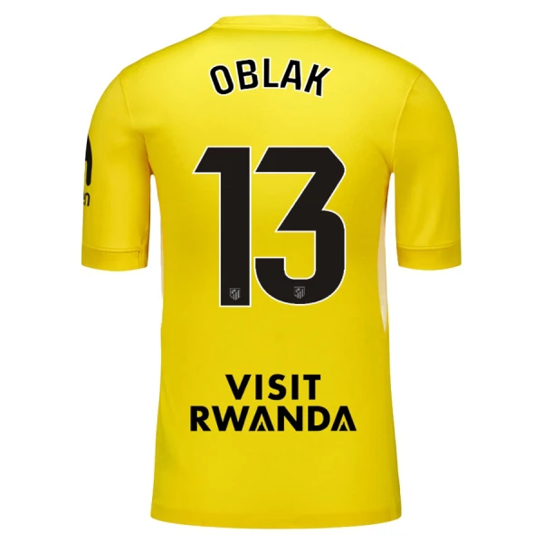 Atlético Madrid Jan Oblak 13 Doelman Tenue Kinderen 25/26 Geel
