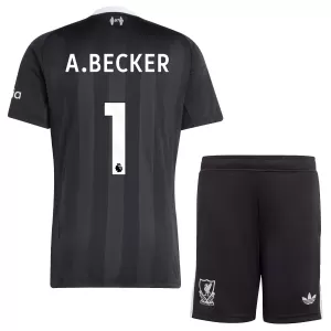 Liverpool Alisson Becker 1 Doelman Tenue Kinderen 25/26 Zwart Liverpool Alisson Becker 1 Doelman Tenue Kinderen 25/26 Zwart