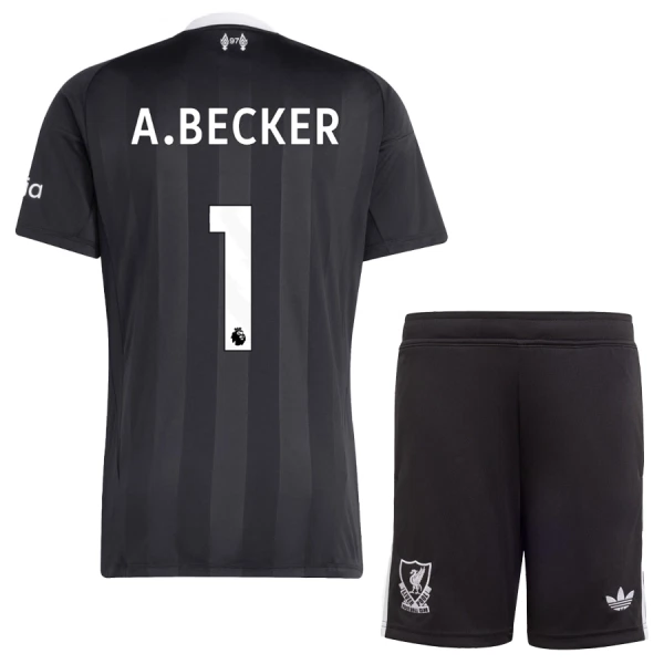 Liverpool Alisson Becker 1 Doelman Tenue Kinderen 25/26 Zwart Liverpool Alisson Becker 1 Doelman Tenue Kinderen 25/26 Zwart