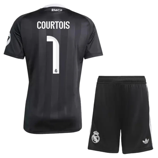Real Madrid Thibaut Courtois 1 Doelman Tenue Kinderen 25/26 Zwart Real Madrid Thibaut Courtois 1 Doelman Tenue Kinderen 25/26 Zwart