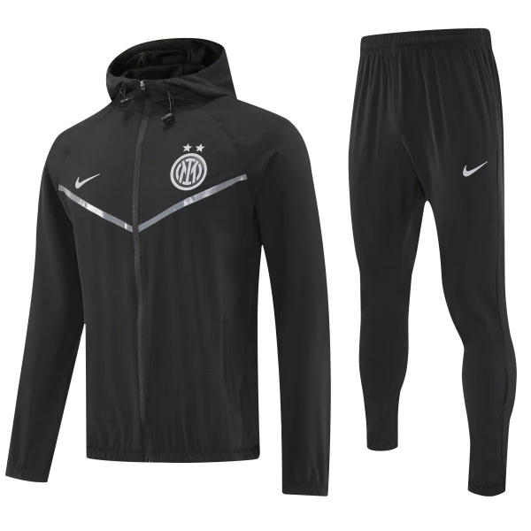 Inter Milan Trainingsjacks met Capuchon 25/26 Zwart Inter Milan Trainingsjacks met Capuchon 25/26 Zwart