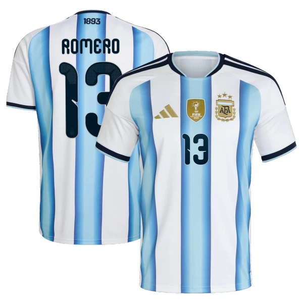 Argentinië Cristian Romero 13 Thuisshirt WK 2026