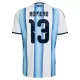 Argentinië Cristian Romero 13 Thuisshirt WK 2026