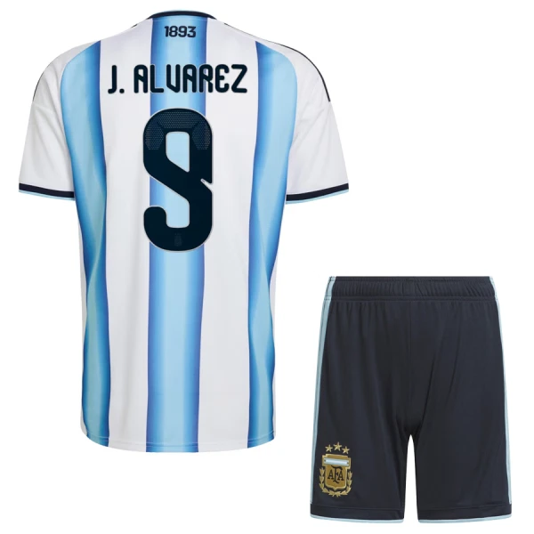Argentinië Julián Álvarez 9 Thuistenue Kinderen WK 2026