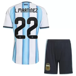 Argentinië Lautaro Martínez 22 Thuistenue Kinderen WK 2026