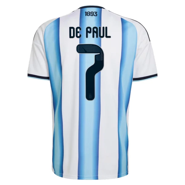 Argentinië Rodrigo de Paul 7 Thuistenue Kinderen WK 2026
