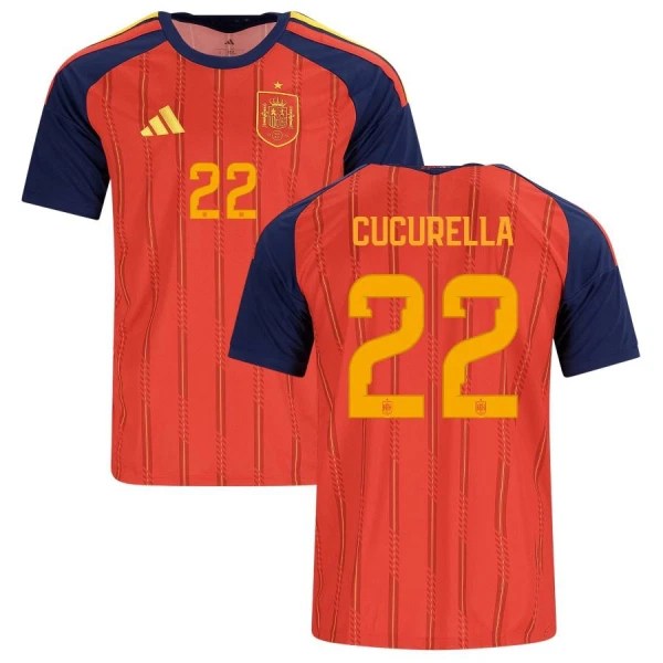 Spanje Cucurella 22 Thuisshirt WK 2026