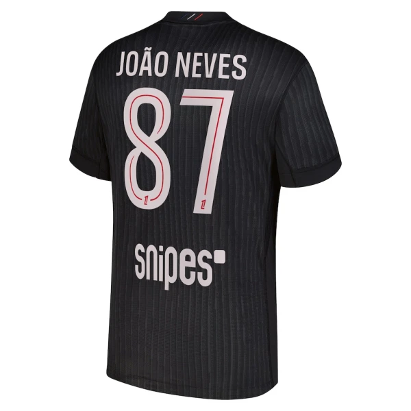 Paris Saint-Germain Joao Neves 87 Vierde Shirt Jordan 25/26