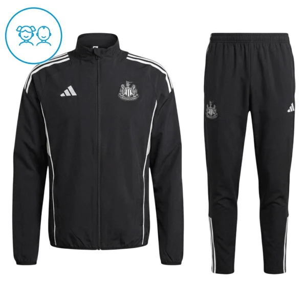 Newcastle United Trainingsjack Pak Kinderen 25/26 Zwart