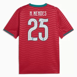 Portugal Nuno Mendes 25 Thuisshirt WK 2026