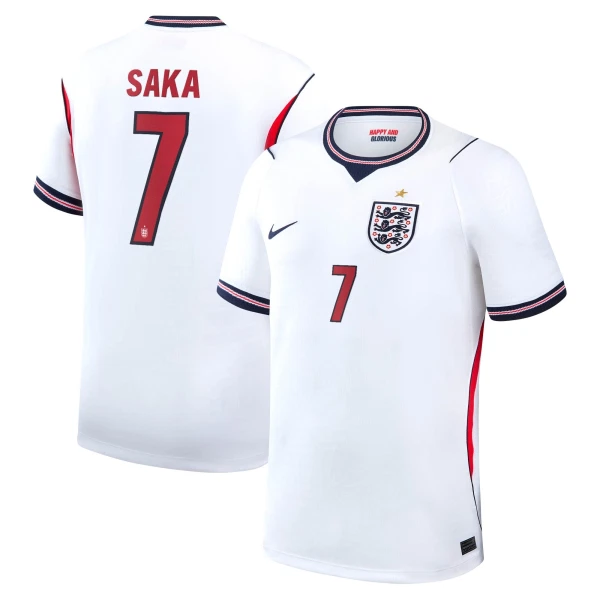 Engeland Bukayo Saka 7 Thuisshirt WK 2026