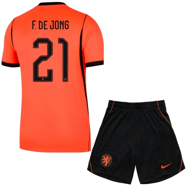 Nederland Frenkie de Jong 21 Thuistenue Kinderen WK 2026