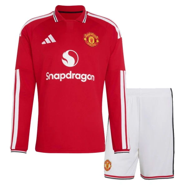 Manchester United Thuistenue Kinderen 26/27 Lange Mouwen