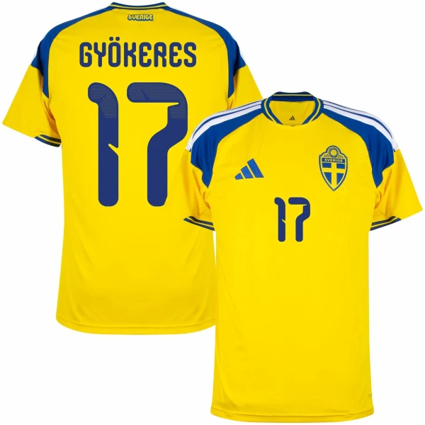 Zweden Gyokeres 17 Thuisshirt WK 2026 Zweden Gyokeres 17 Thuisshirt WK 2026