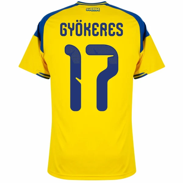 Zweden Gyokeres 17 Thuisshirt WK 2026