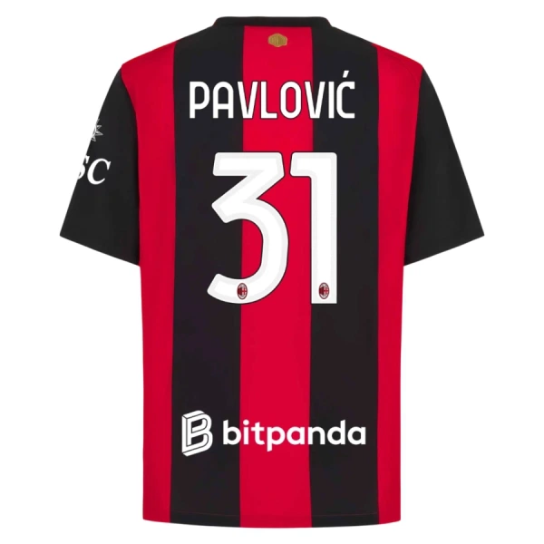 AC Milan Pavlovic 31 Thuisshirt 26/27 AC Milan Pavlovic 31 Thuisshirt 26/27