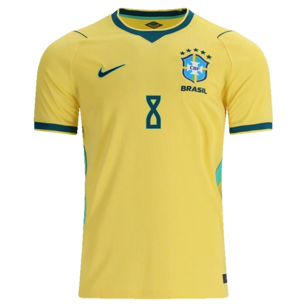 Brazilië Bruno Guimaraes 8 Thuisshirt WK 2026