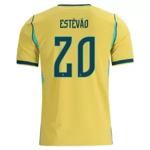 Brazilië Estevao 20 Thuisshirt WK 2026