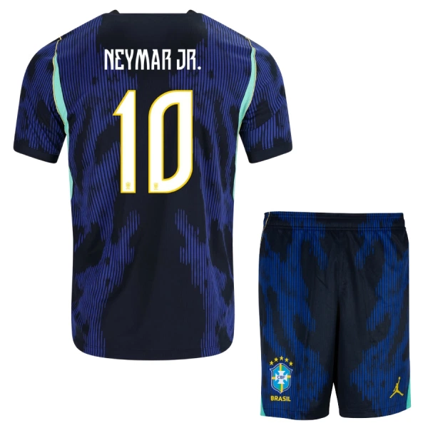 Brazilië Neymar JR 10 Uittenue Kinderen WK 2026 Brazilië Neymar JR 10 Uittenue Kinderen WK 2026
