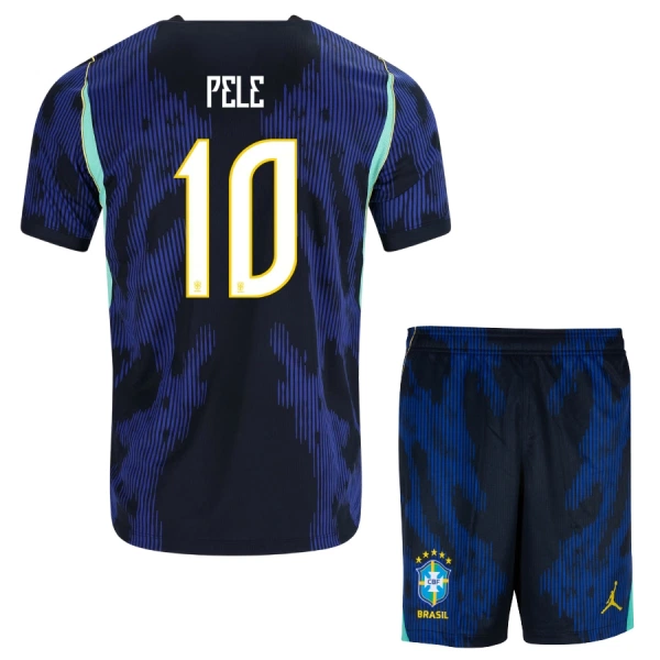 Brazilië Pele 10 Uittenue Kinderen WK 2026 Brazilië Pele 10 Uittenue Kinderen WK 2026