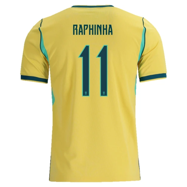 Brazilië Raphinha 11 Thuisshirt WK 2026 Brazilië Raphinha 11 Thuisshirt WK 2026