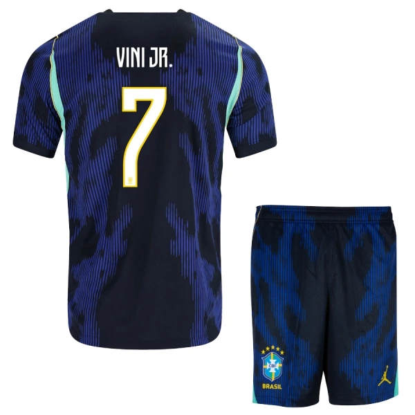 Brazilië Vinicius Junior 7 Uittenue Kinderen WK 2026 Brazilië Vinicius Junior 7 Uittenue Kinderen WK 2026