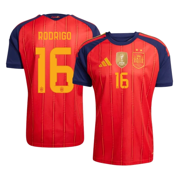 Spanje 2 Stars Rodrigo Hernández 16 Thuisshirt WK 2026