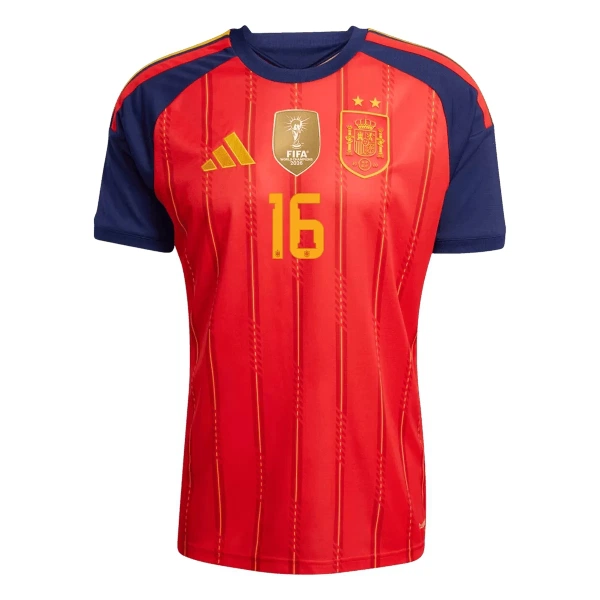 Spanje 2 Stars Rodrigo Hernández 16 Thuistenue Kinderen WK 2026
