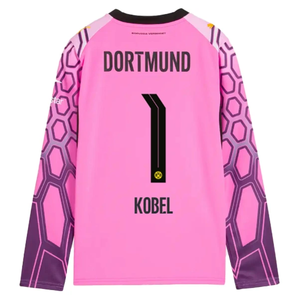 Borussia Dortmund Kobel 1 Doelman Uitshirt 26/27 Lange Mouwen Roze Borussia Dortmund Kobel 1 Doelman Uitshirt 26/27 Lange Mouwen Roze