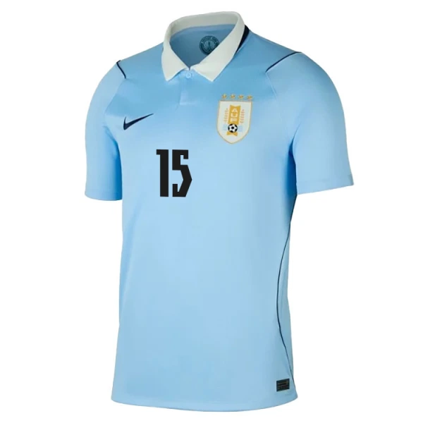 Uruguay Federico Valverde 15 Thuisshirt WK 2026