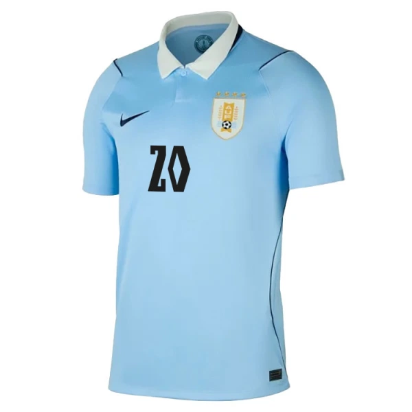 Uruguay Maximiliano Araujo 20 Thuisshirt WK 2026