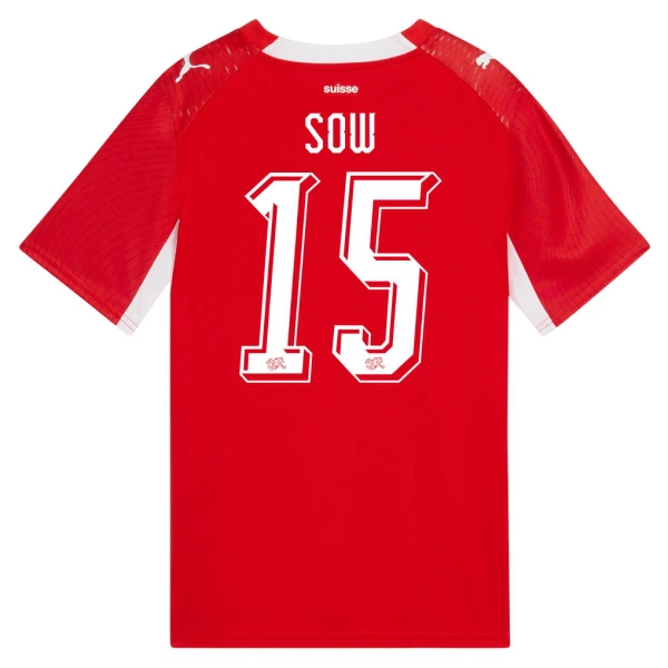 Zwitserland Djibril Sow 15 Thuisshirt WK 2026