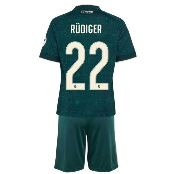 Real Madrid Antonio Rüdiger 22 Uittenue Kinderen 26/27 Real Madrid Antonio Rüdiger 22 Uittenue Kinderen 26/27