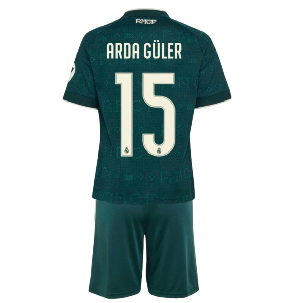 Real Madrid Arda Guler 15 Uittenue Kinderen 26/27 Real Madrid Arda Guler 15 Uittenue Kinderen 26/27