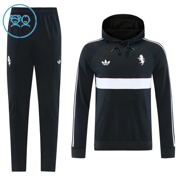 Juventus Trainingssweaterset met Capuchon Kinderen 26/27 Zwart Juventus Trainingssweaterset met Capuchon Kinderen 26/27 Zwart