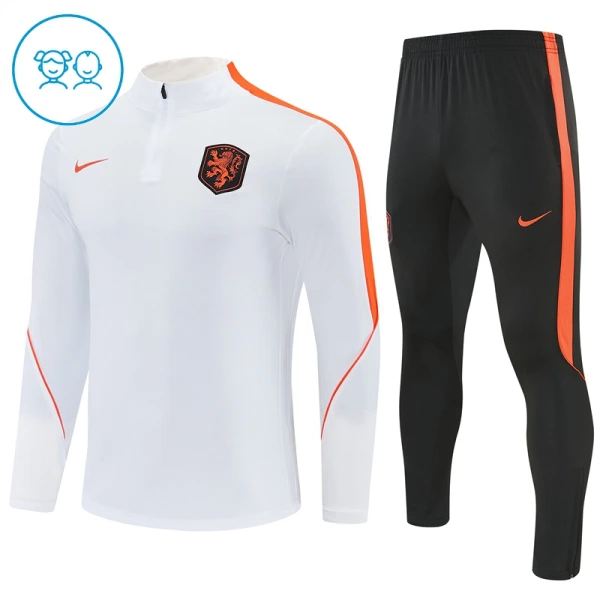 Nederland Trainingssweaterset Kinderen 26/27 Wit