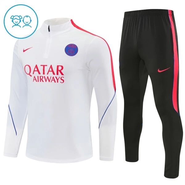 Paris Saint-Germain Trainingssweaterset Kinderen 26/27 Wit Paris Saint-Germain Trainingssweaterset Kinderen 26/27 Wit