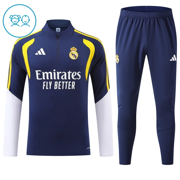 Real Madrid Trainingssweaterset Kinderen 26/27 Blauw Real Madrid Trainingssweaterset Kinderen 26/27 Blauw