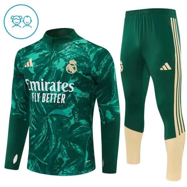 Real Madrid Trainingssweaterset Kinderen 26/27 Groente