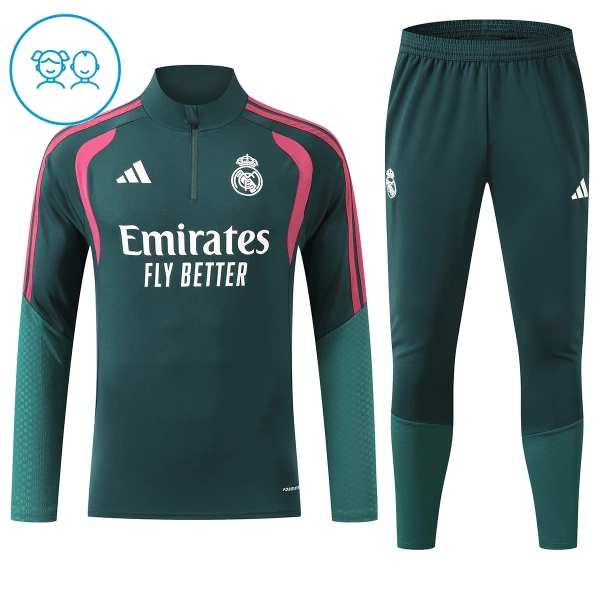 Real Madrid Trainingssweaterset Kinderen 26/27 Groente
