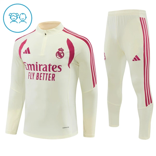 Real Madrid Trainingssweaterset Kinderen 26/27 Wit Real Madrid Trainingssweaterset Kinderen 26/27 Wit