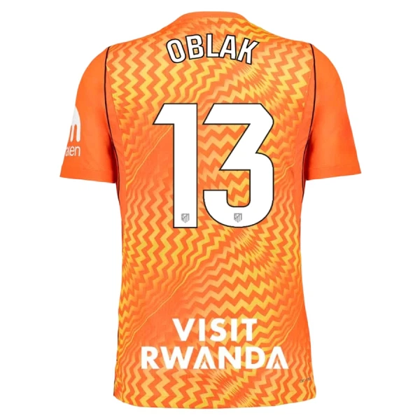 Atlético Madrid Jan Oblak 13 Doelman Shirt 26/27 Oranje Atlético Madrid Jan Oblak 13 Doelman Shirt 26/27 Oranje